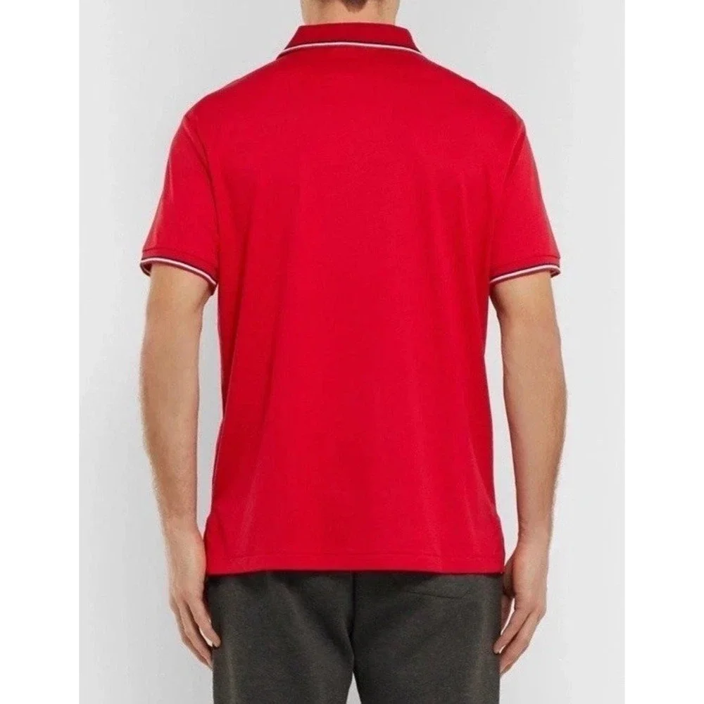 Mens Polo Ralph Lauren Salmon Red Reef Sz 2XL Tipped Collar & Sleeves Classic Fi